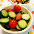 ふうはっちゃん's cooksnap of when they made きゅうり×ミニトマトの胡麻和え.