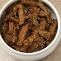 ukey's cooksnap of when they made 余ったローストビーフが牛佃煮風♪.