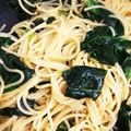 クックEGIVJ7☆'s cooksnap of when they made ほうれん草ベーコン　柚子胡椒ポン酢パスタ.