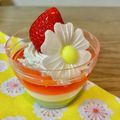 ｍａｙｕ５５'s cooksnap of when they made 簡単ひな祭りスイーツ☆3色プリン.