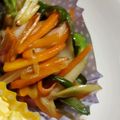 ィクラちゃん's cooksnap of when they made 人参とカマボコのきんぴら お弁当にも….