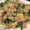 ねみねみ's cooksnap of when they made オムごまのほうれん草と豚こま炒め.