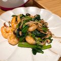 fntr's cooksnap of when they made 海老と小松菜のナンプラー炒め.
