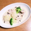 アッキータン's cooksnap of when they made 「追いがつおつゆ」で鶏のクリーム煮.