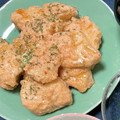 クックQAYHWP☆'s cooksnap of when they made 鶏ムネ肉の明太マヨ炒め.
