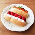 Newチヨコっと♪'s cooksnap of when they made 小倉いちごホイップドッグ＊フルーツサンド.