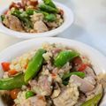 ｸﾏﾘｴ's cooksnap of when they made 鶏もも肉とスナップエンドウのパエリア.