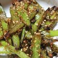 monjimari's cooksnap of when they made 明日葉の茎 簡単キンピラ.