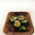 チェリチョコ's cooksnap of when they made ワカメスープの素で簡単キュウリの即席漬け.