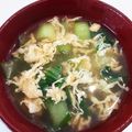 ありすWithキッズ's cooksnap of when they made チンゲン菜と卵のほっこりスープ.