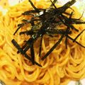 meow-meow's cooksnap of when they made うにと卵黄のクリームパスタ.
