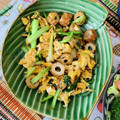 料理インコ's cooksnap of when they made 簡単に♫ちくわとほうれん草と卵の炒め物♡.
