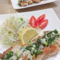 オウジリリノエ's cooksnap of when they made ☆焼きとりのダブルねぎ塩だれのせ♪.