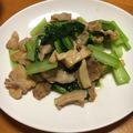 rahane's cooksnap of when they made めんつゆだけ!豚バラ&しめじ&小松菜炒め.