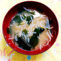 ふうはっちゃん's cooksnap of when they made 定番★もやしとわかめのお味噌汁.