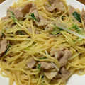 わっきー0424's cooksnap of when they made かき醤油で✤豚肉と水菜の簡単和風パスタ.