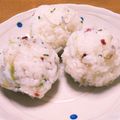 あ～ちゃんさ～ちゃん's cooksnap of when they made うめこ＊しらす＊葱のおむすび.