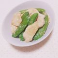まあまま☆0403's cooksnap of when they made 鶏むね肉とスナップえんどうの味噌炒め.