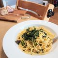 seacoro's cooksnap of when they made 春菊とベーコンのペペロンチーノ風.
