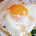 QPはにー's cooksnap of when they made アジアンチックなベーコンエッグトースト♡.