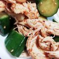 ARATA★'s cooksnap of when they made お酒が進む！鶏胸肉ときゅうりのピリ辛あえ.