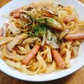 あゆまんま♪'s cooksnap of when they made きのことベーコンのバター醤油パスタ.