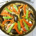youtapapa's cooksnap of when they made 【本格】スペイン気分♩フライパンパエリア.