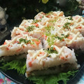 虹色♪︎ちゅーりっぷ's cooksnap of when they made 見た目も味も◎えびマヨ 押し寿司♪.