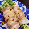 ビストロ★ポアロ's cooksnap of when they made 10分で完成！　豆苗の豚バラ巻き.
