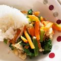 あたむ❤189's cooksnap of when they made 簡単ヘルシー☆小松菜にんじんの豆腐炒め風.