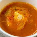 マロンクッキング♪'s cooksnap of when they made 落とし玉子とキムチの味噌汁.