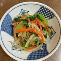 そらまめ♪'s cooksnap of when they made 小松菜と豆もやしのナムル.