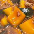 ぱんだロボット's cooksnap of when they made ■ほっこり♪かぼちゃとひき肉のうま煮■.