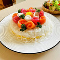 runa10's cooksnap of when they made 超豪華！　母の日の押し寿司ケーキ（娘作）.