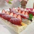 おばさん63's cooksnap of when they made 焼いて乗せるだけ♪苺＆餡子オープンパイ.