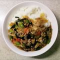 linhua's cooksnap of when they made 簡単丼♡ランチ♡豚挽肉と野菜のあんかけ丼.