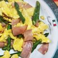 ☆yopipi's cooksnap of when they made アスパラガス・ハム・卵のマヨ炒め.