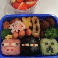 くつくろ's cooksnap of when they made キャラ弁 マインクラフト.