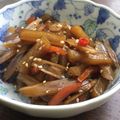 yuminan47k's cooksnap of when they made ごぼうコンニャク甘辛煮.