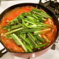 chou*'s cooksnap of when they made 簡単！素無しでキムチ鍋.