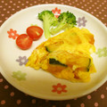 龍青空ママ's cooksnap of when they made かぼちゃとチーズDEごろりんオムレツ風.