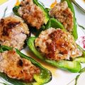ごはん好きパンも好き's cooksnap of when they made おいしさアップ！ 椎茸とピーマンの肉詰め.