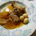 ☆じゃがいも☆'s cooksnap of when they made 豚肩スペアリブと大根と鶉の卵の煮物.