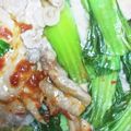 クラウィーＢ＊K's cooksnap of when they made レンジで簡単！豚肉と青梗菜のピリ辛蒸し.