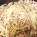 Kユリコ's cooksnap of when they made 麺つゆ＆豚コマ♡簡単お助け豚生姜焼き.