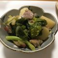 米の華's cooksnap of when they made 鶏もも肉とじゃが芋と菜の花のぽん酢炒め。.