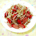 ふうはっちゃん's cooksnap of when they made 早!!安!!旨!!もやしとウインナー炒め.