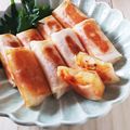 すんずく娘's cooksnap of when they made 厚揚げ&キムチの春巻き.