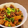 ぽん太大好き's cooksnap of when they made 炊き立てご飯に♪牛肉とゴボウの甘辛炒め.