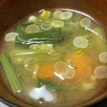 クックM6DK2O☆'s cooksnap of when they made ■かぼちゃと小松菜とネギのお味噌汁■.